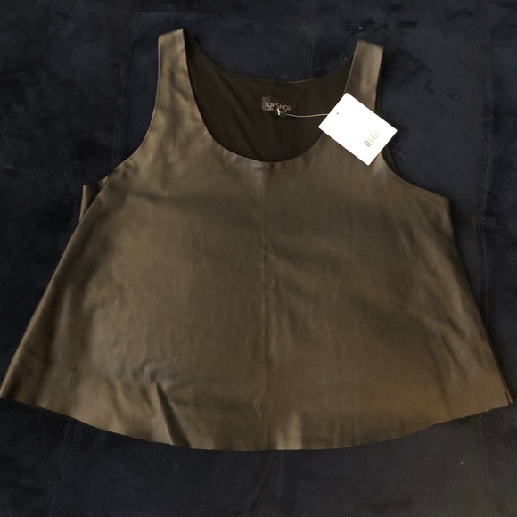 Topshop Leather Tank in Size 4. TAGS ON never worn - Picture 1 of 2
